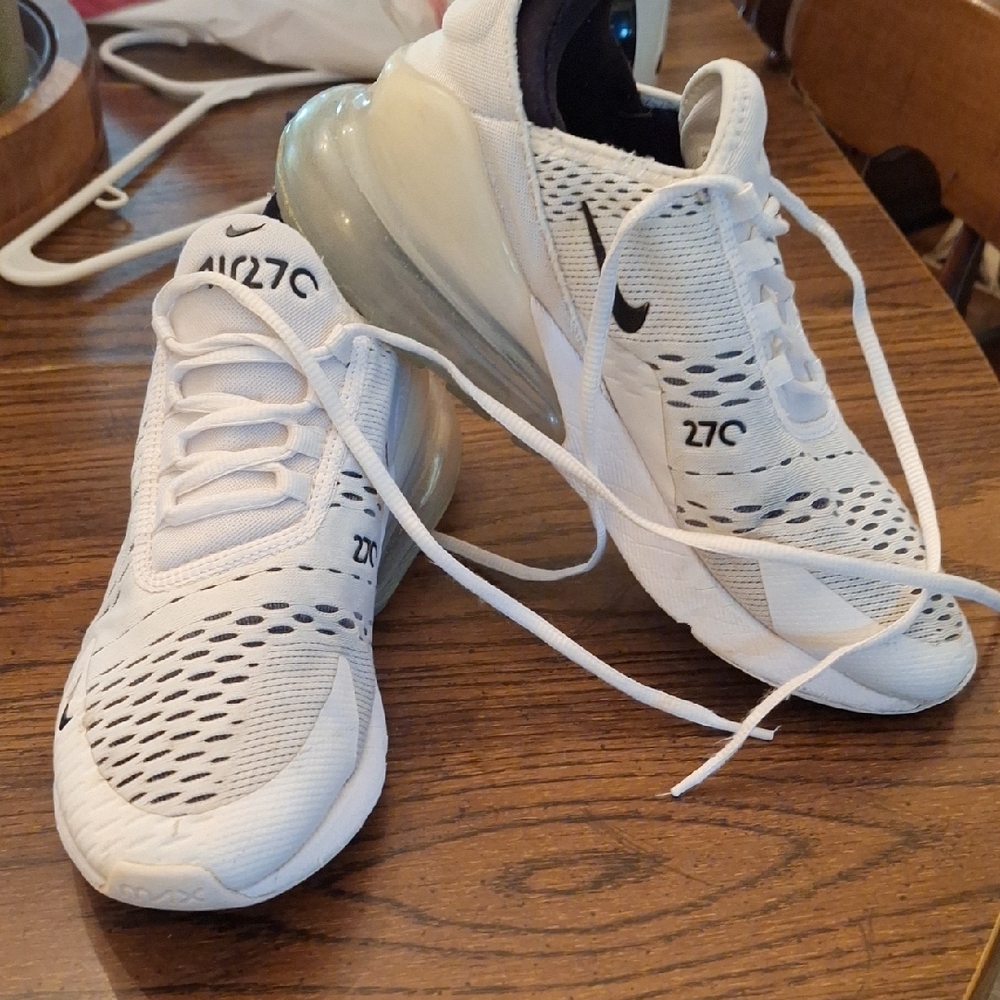 Nike Air Max 270 White and Black Sneakers